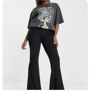 Missguided Black Bootcut Flare Trousers